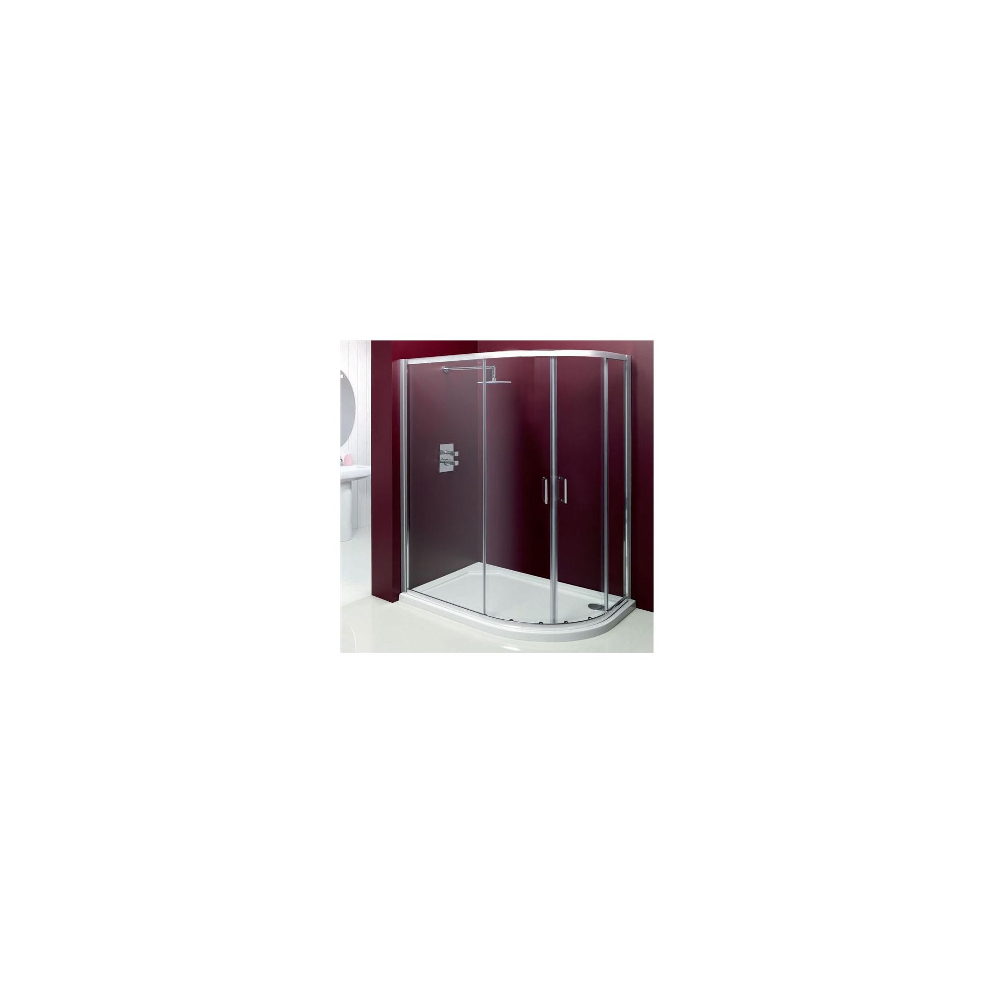 Merlyn Vivid Entree Offset Quadrant Shower Enclosure, 1200mm x 800mm, Right Handed, Low Profile Tray, 6mm Glass at Tesco Direct