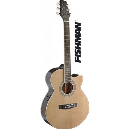 Image of Stagg Sa40 Mini Jumbo Electro Acoustic - Natural