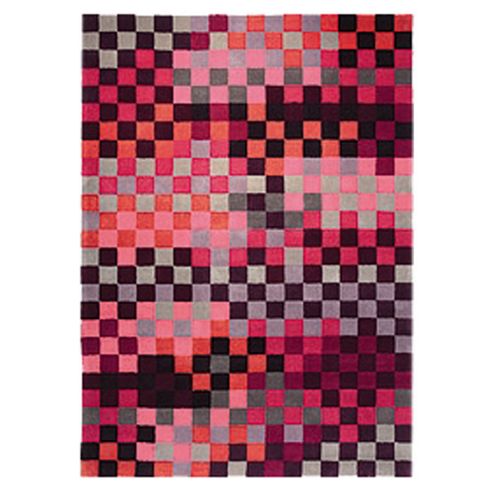 Image of Esprit Pixel Red Contemporary Rug - 140cm X 200cm