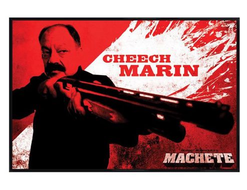 Image of Machete Gloss Black Framed Cheech Marin Poster