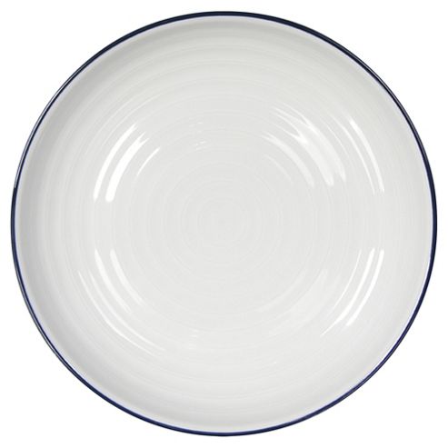 Image of Tesco Porcelain Blue Band Serving Bowl