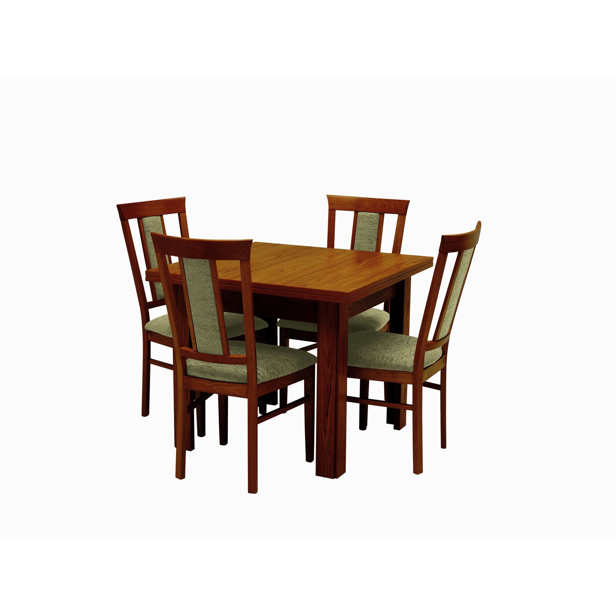 Caxton Byron Extending Dining Set with Padded Back Chairs in Mahogany - Oyster at Tesco Direct