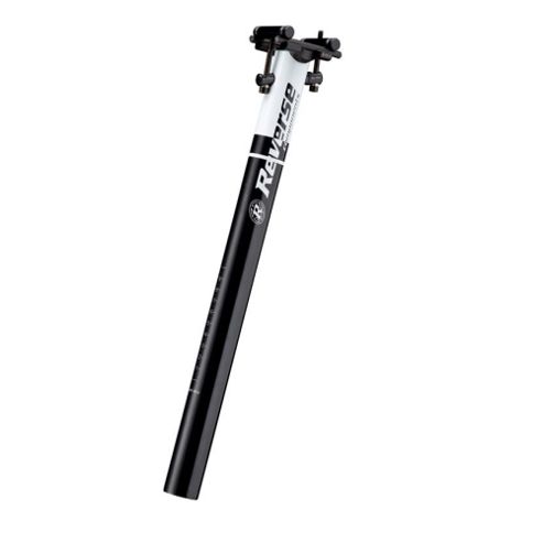 Image of Reverse Style Lite 400mm Seat Post In Black/white - 30.9mm