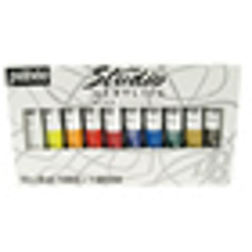 Image of Pebeo Studio Acrylic Sets - 10 X 20ml Set + Brush
