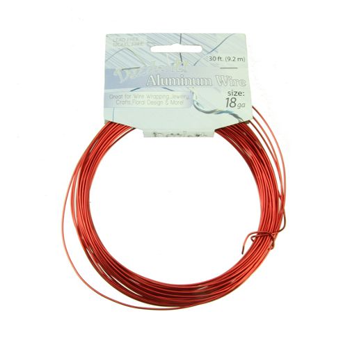 Image of Aluminium Wire 1.2mm Red