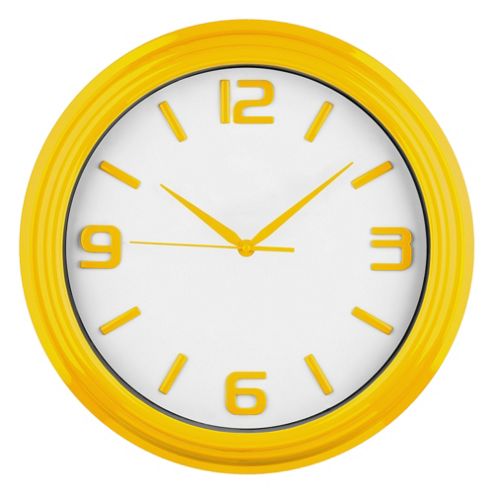 Image of Premier Housewares Wall Clock - Yellow