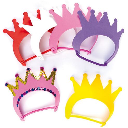 Image of Children's Foam Craft Tiaras (pack Of 6)