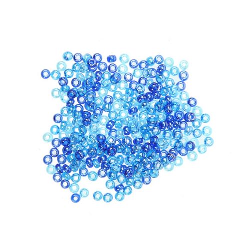 Image of Czech Seed Bead 10/0 Aqua Mix Lustered