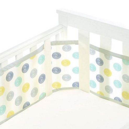 Image of Breathablebaby Mesh Cot Liner Silver Swirl