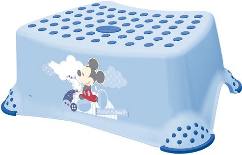 Image of Disney Mickey Mouse Toddler Toilet Training Step Stool - Blue Clouds