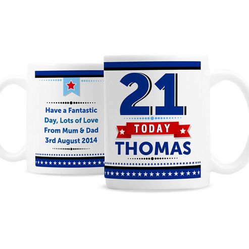 Image of Personalised Birthday Star Age Mug