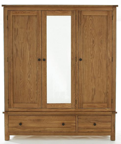 Image of Thorndon Canterbury Large Mirrored 3 Door Wardrobe