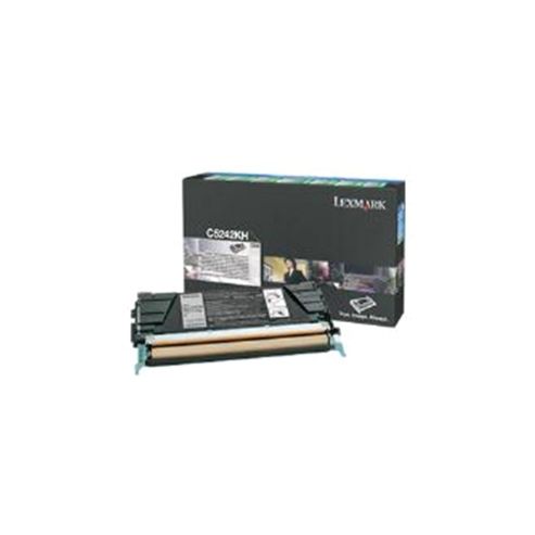 Image of Lexmark C524 Black High Yield Toner Cartridge (yield 8,000)
