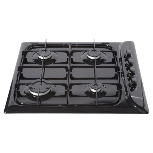 Image of Hotpoint G640sk, 60cm, Black, Gas Hob