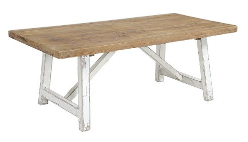 Image of Rowico Aspen Coffee Table - White Distress Painted