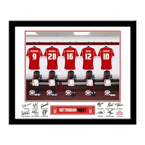 Image of Personalised Nottingham Forest Dressing Room Frame