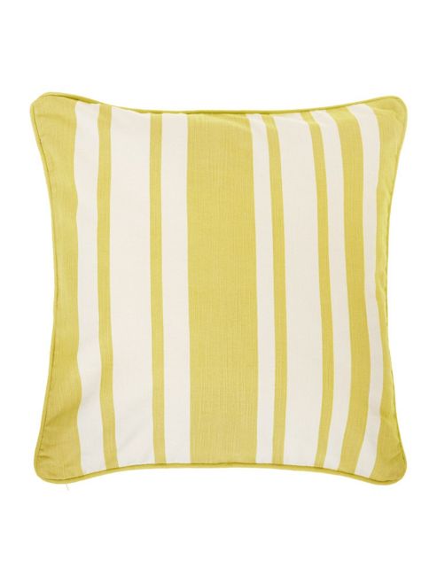Image of Linea Stripe Cotton Cushion, Lime