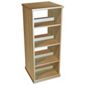 Techstyle 4 Tier Rotating CD DVD Blu-ray Game Storage Shelves - Oak