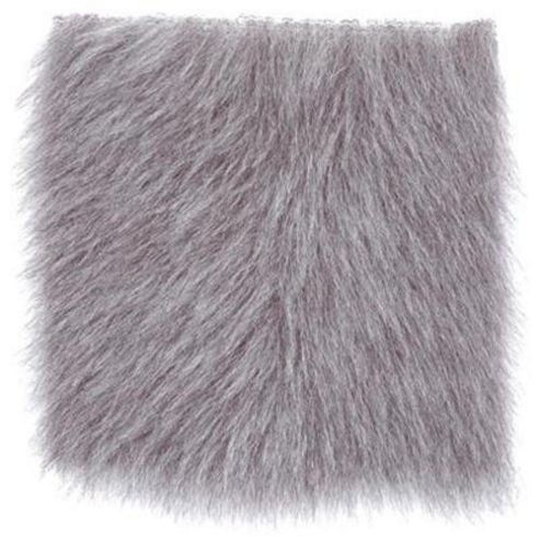 Image of Fur Fabric Shiny Grey