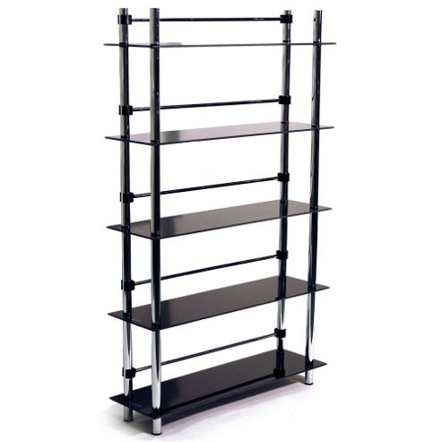 Image of 5 Tier Bathroom Storage / Display Shelves - Black