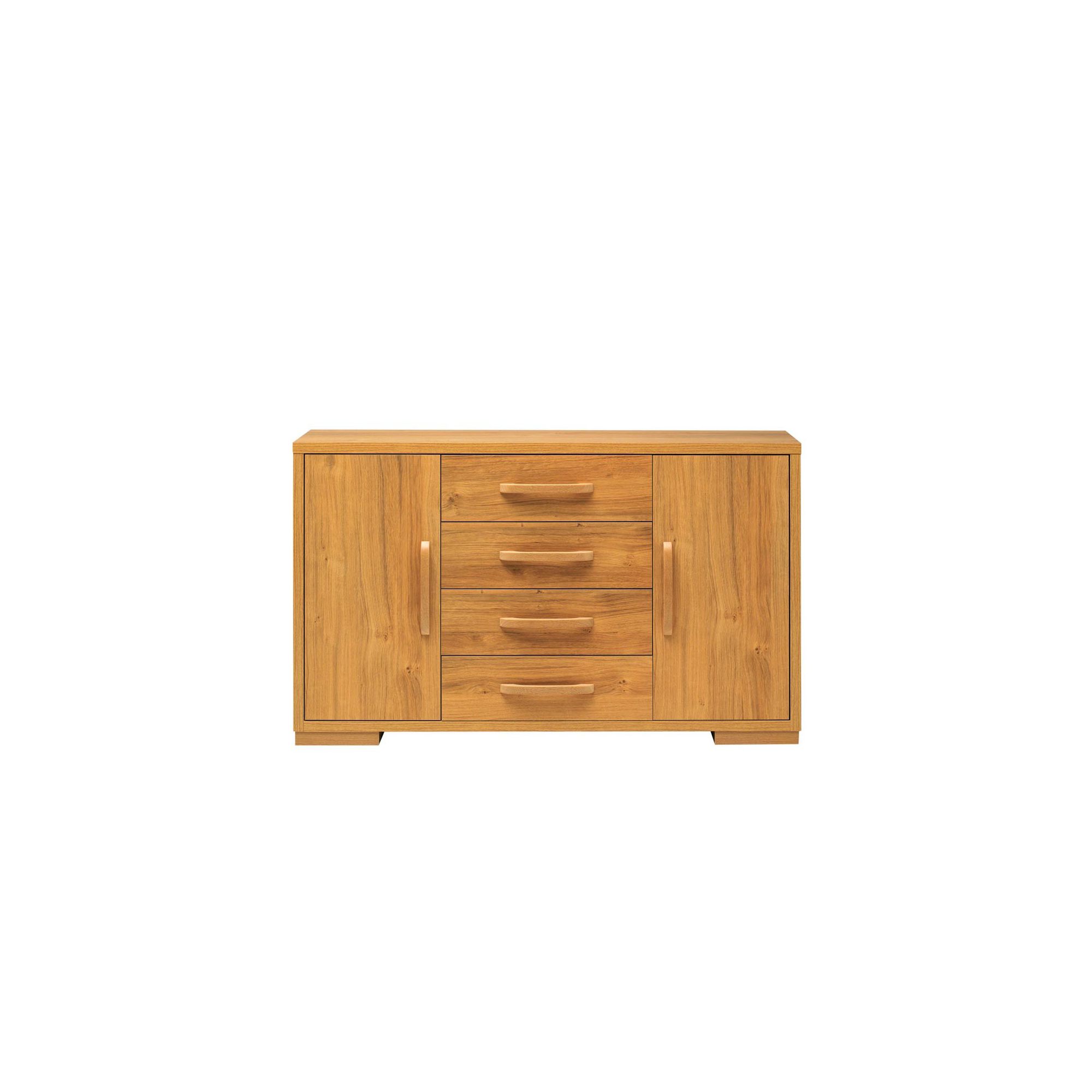 Caxton Strand High Sideboard with Wall Mirror Set in Oak at Tesco Direct