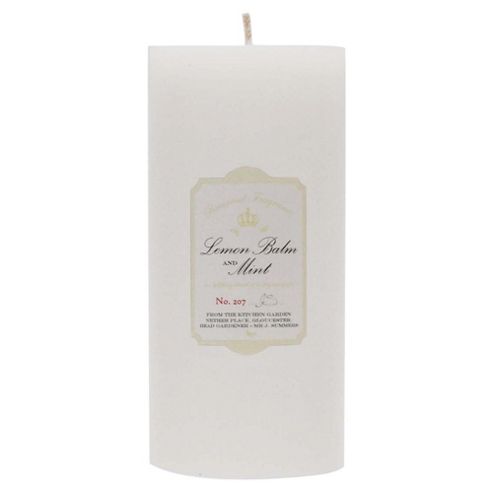 Image of Botanicals Rustic Pillar Candle Large, Lemon Balm And Mint