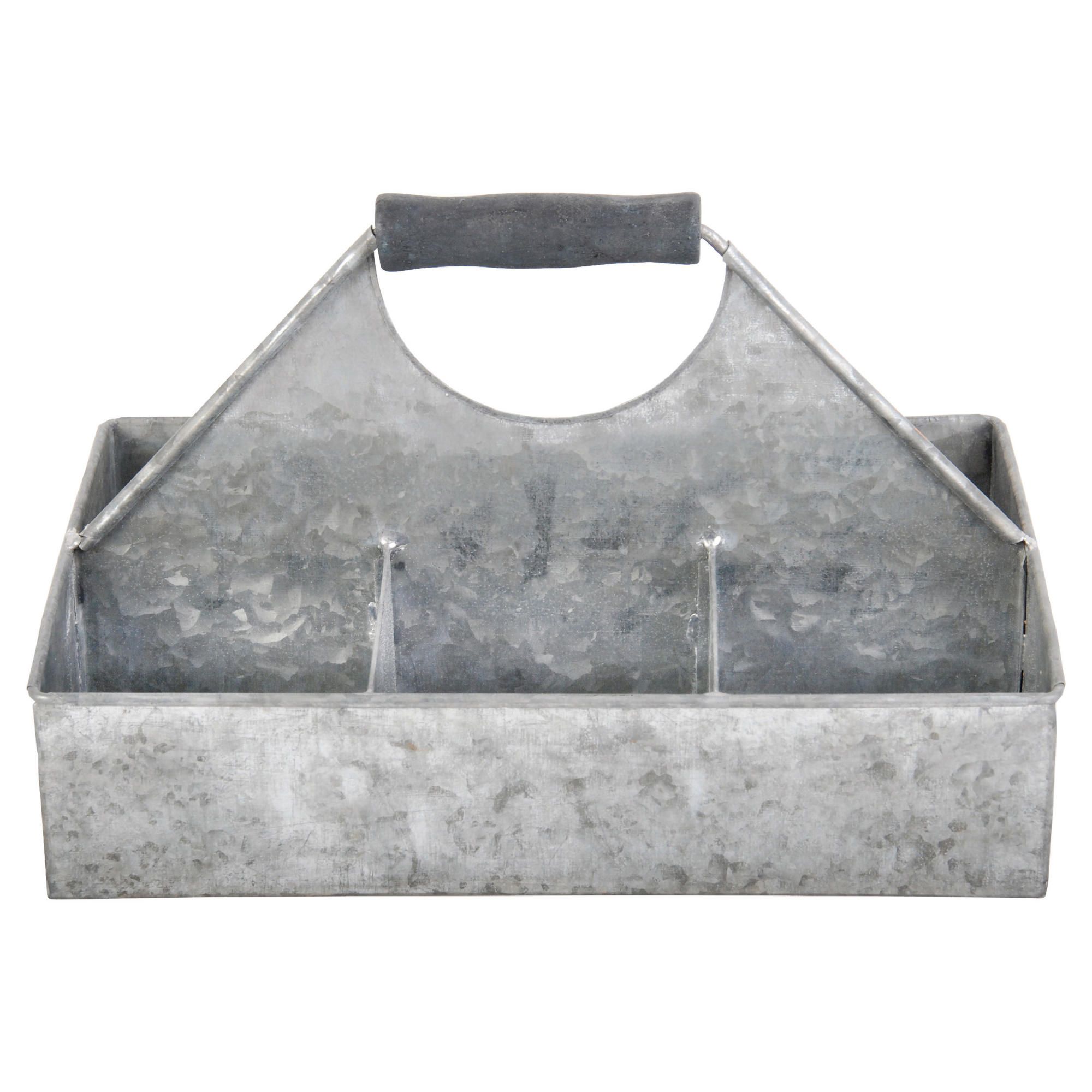 Fallen Fruits Old Zinc Square Basket With Storage, Small Fallen Fruits Old Zinc Square Basket With Storage, Small