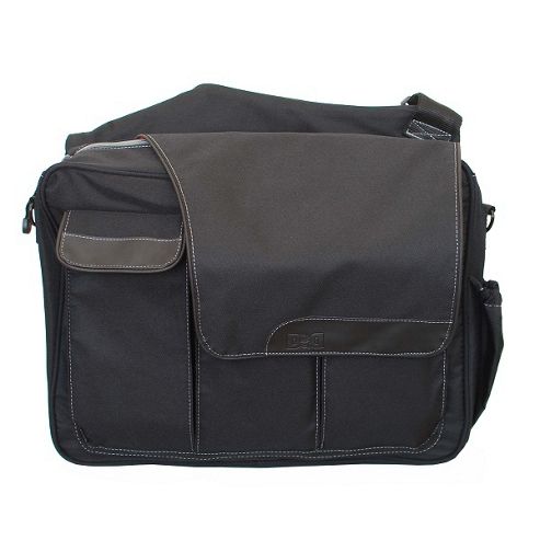 Image of Diaper Dude Flap Messenger Ii Changing Bag Black