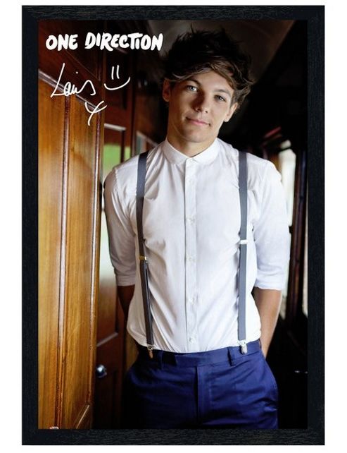 Image of Black Wooden Framed One Direction Louis Tomlinson Poster