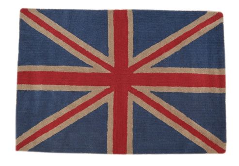 Image of Lorena Canals Flag Classic Red / Blue Contemporary Rug - 138.68 Cm W X 198.12 Cm D