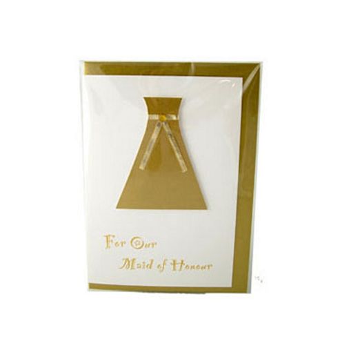 Image of Little Gem Gold Maid Of Honour Wedding Card