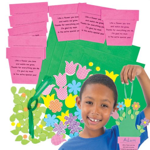 Image of Mother's Day Handprint Poem Decoration Kits (pack Of 4)