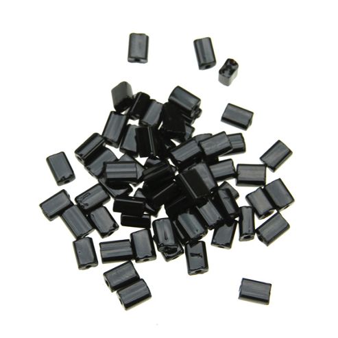 Image of Czech Seed Bead Tiny Flats Op Black