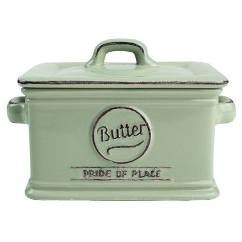 Image of T&g Pride Of Place Butter Dish, Green