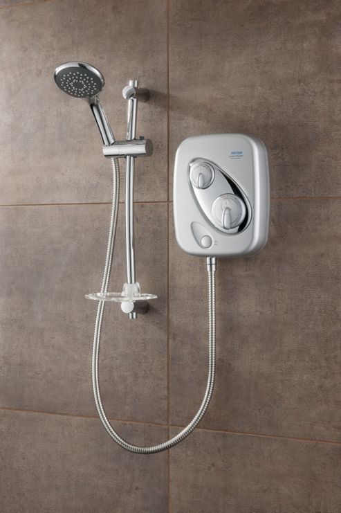 Image of Triton Showers Thermostatic Ips 20.6 Cm X 14 Cm Power Shower - Satin