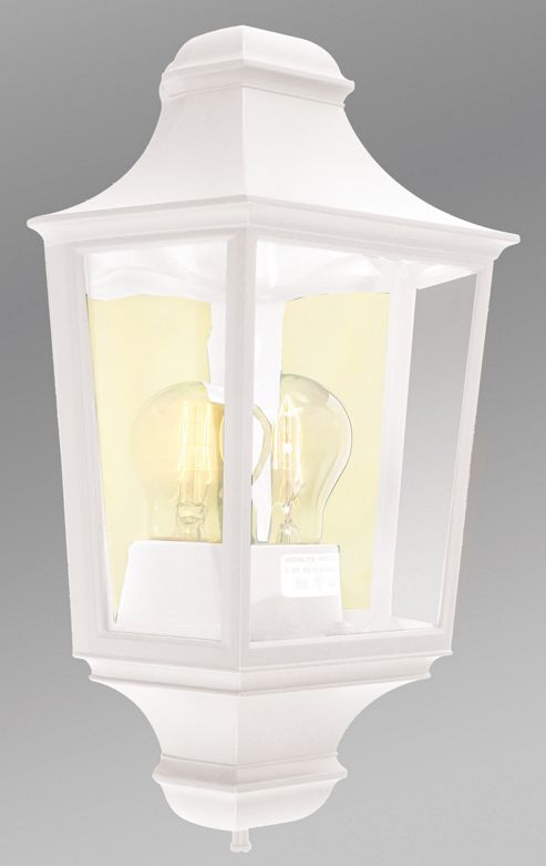 Image of Norlys Turin Outdoor Half Wall Lantern - White