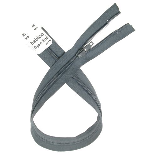 Image of Open End Zip - 56cm - Mid Grey
