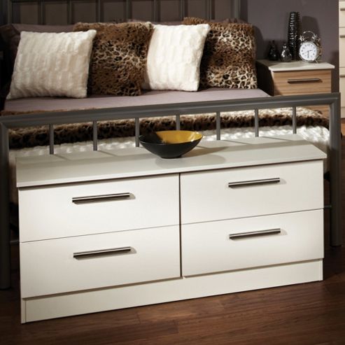 Image of Welcome Furniture Contrast 4 Drawer Chest - Vanilla