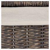 Tesco Grey Wicker Lined Lidded Baskets 2pk