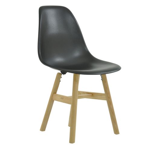 Image of Frw Dining Chair Black Natural Leg