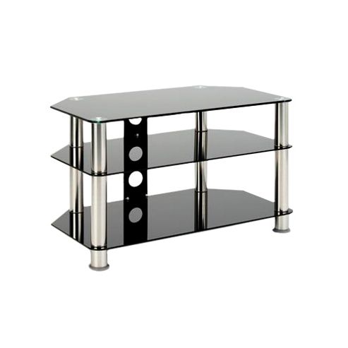 Image of Universal Lcd/led/plasma Black Glass 37 Inch Tv Stand