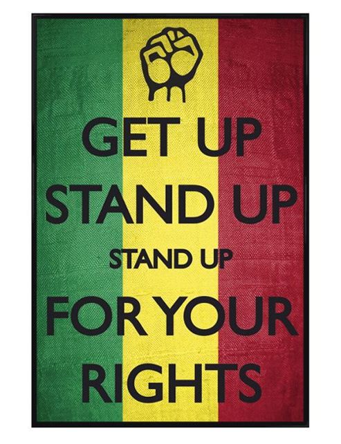 Image of Gloss Black Framed Stand Up For Your Rights Poster