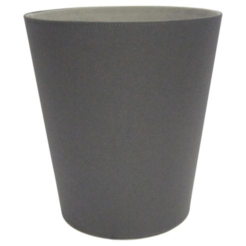 Image of Faux Leather Waste Bin - Grey