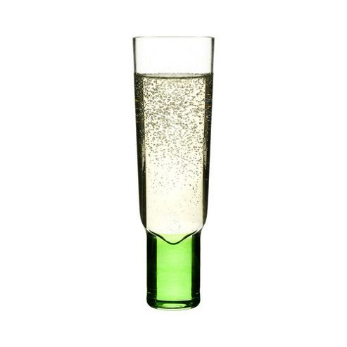 Image of Sagaform Club Champagne Glass (set Of 2) In Green / Pink
