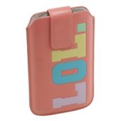 Trendz Leather Slip Pouch for Universal Smartphone Devices - Pink LOL