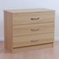 Kit Form Budget 3 Drawer Wide Chest - Oak
