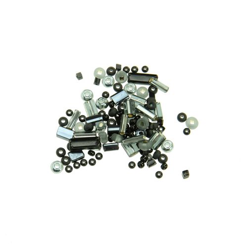 Image of Czech Seed Bead 10/0 Assorted Black Diamond