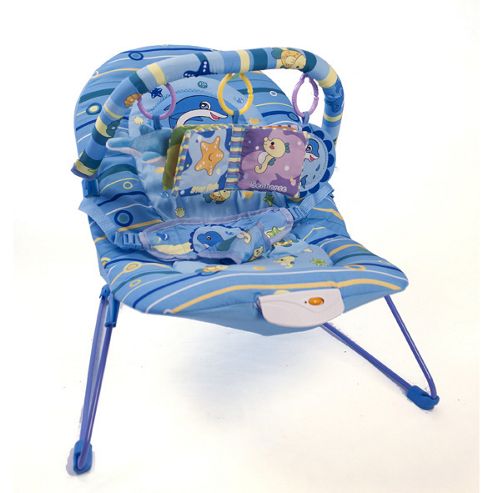 Image of La-di-da Blue Dolphin Musical Cradling Bouncer