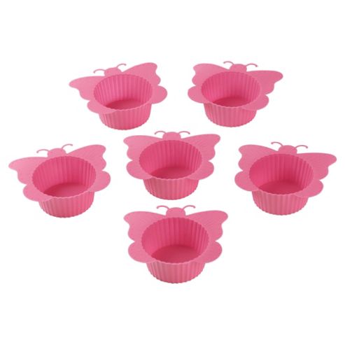 Image of Tesco Kids Butterfly Silicone Cupcake Cases