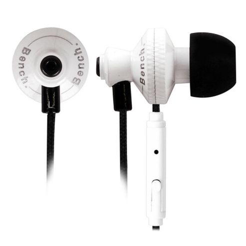 Image of Bench In-ear Earphones With Microphone, White (embe-rh-wht1-db)